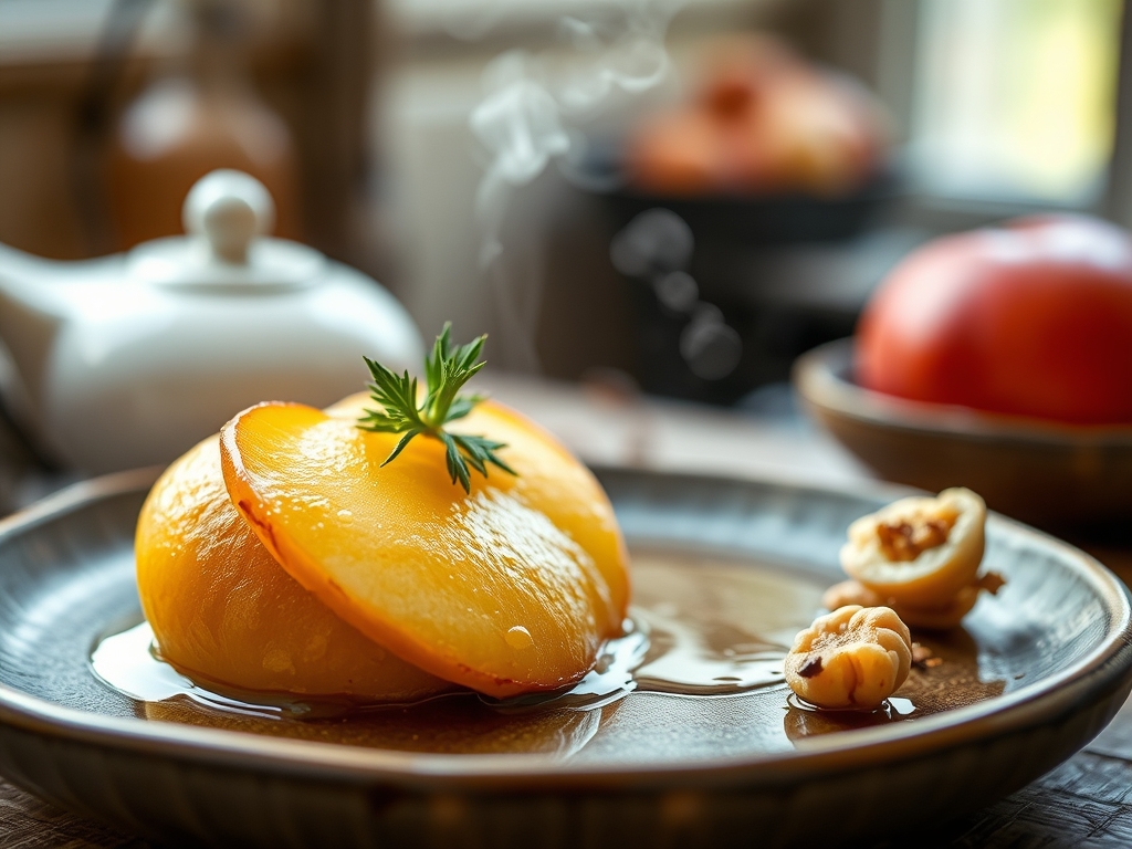 Apfel Gebisse mit Nuessen