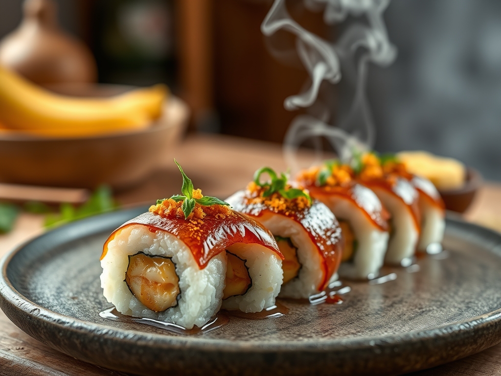 Bananen Sushi fuer Kids