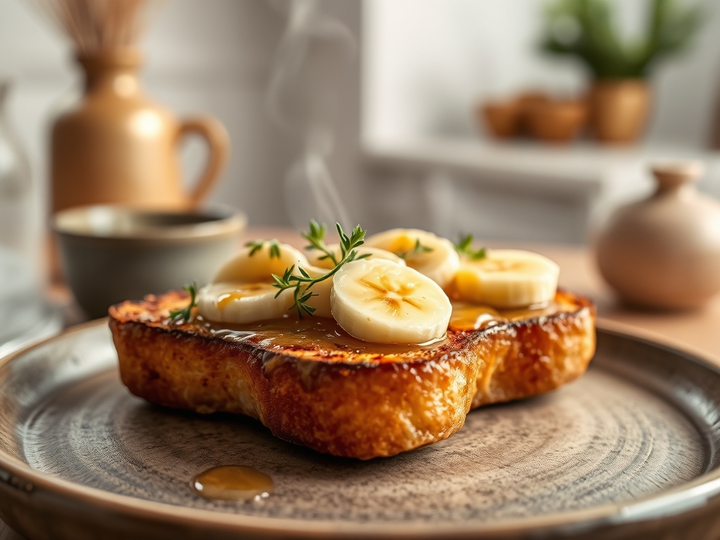 Eulen Toast mit Bananenaugen