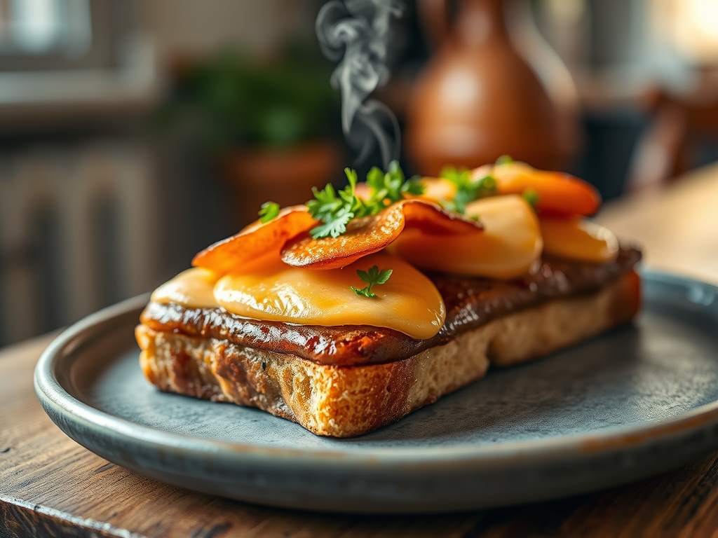 Toast Haus mit Wurst Dach