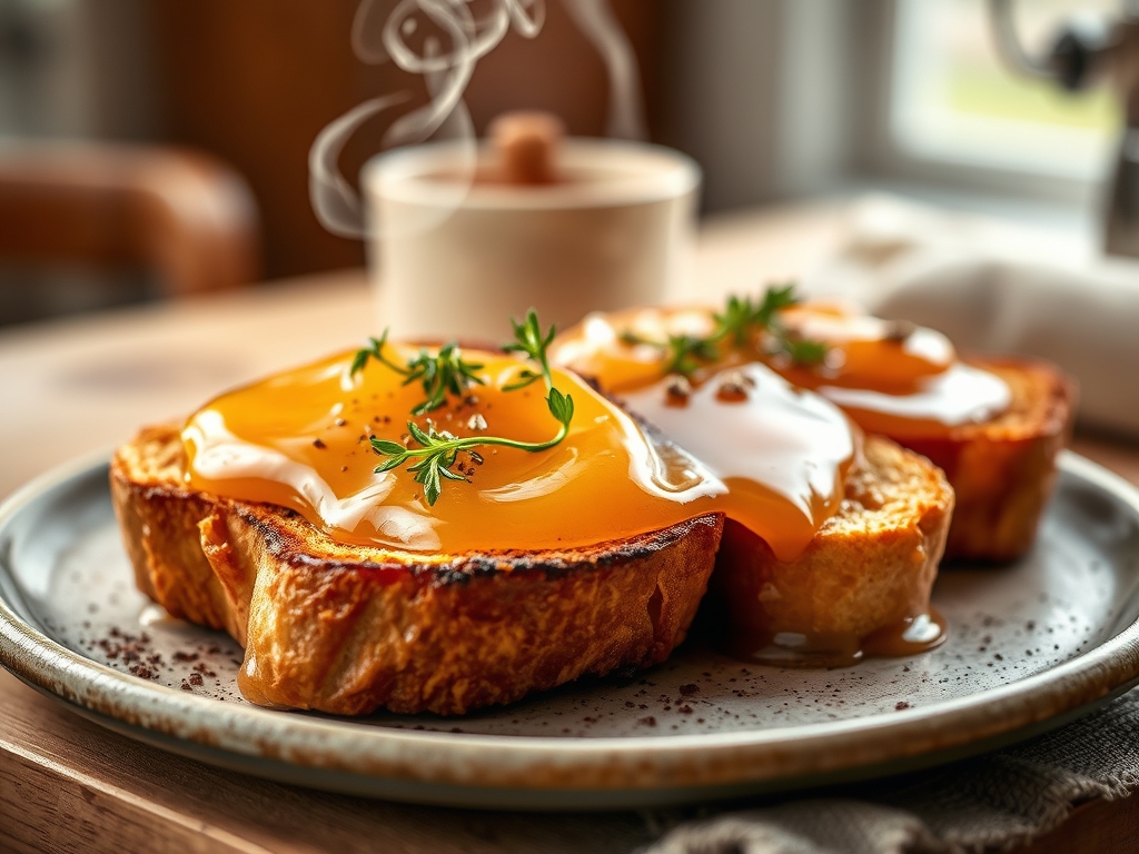 Toast Sonne mit Marmelade